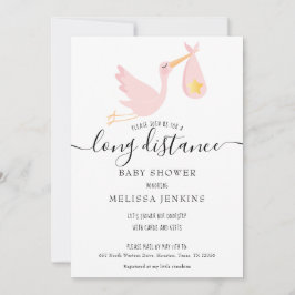 Ferndusche / Sprinkle mit Pink Einladung