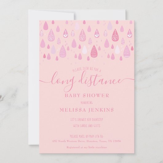 Ferndusche / Sprinkle per Post Einladung (Vorderseite)