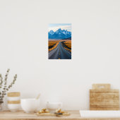 Ferne Bergspitzen Poster (Küche)