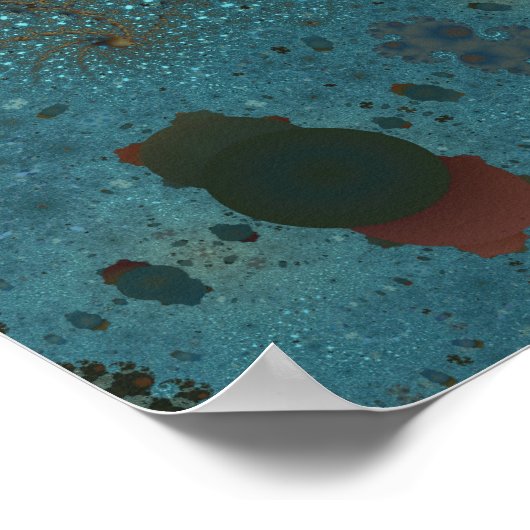 Ferne Landschaft Abstrakte Kunst Fraktal Poster (Ecke)