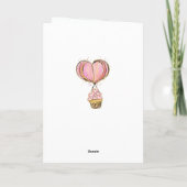 Ferne Liebe Heißluftballon Valentinstag Feiertagskarte (Rückseite)