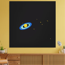 Ferne Saturn Adrift farbenfrohe Rings Weltraum