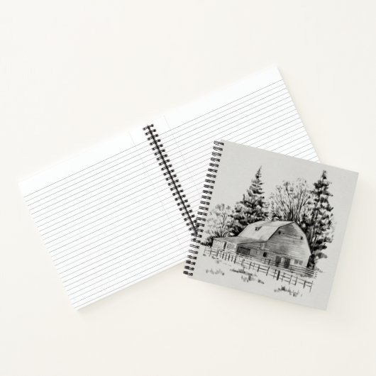 Ferne Stallskizze I Notizblock (Innenseite)