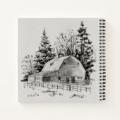 Ferne Stallskizze I Notizblock (Rückseite)