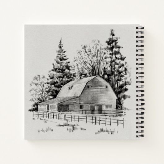 Ferne Stallskizze I Notizblock (Rückseite)