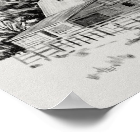 Ferne Stallskizze I Poster (Ecke)