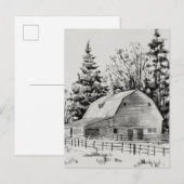 Ferne Stallskizze I Postkarte (Vorne/Hinten)