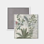Ferne, Stöcke und Blume Magnet (Vorderseite/Rückseite)