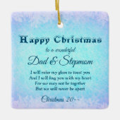 Ferne Weihnachtsfeier Vater & Stepama Keramik Orna Keramikornament (Vorderseite)