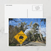 Fernfahrt Echidnas Postkarte (Vorne/Hinten)