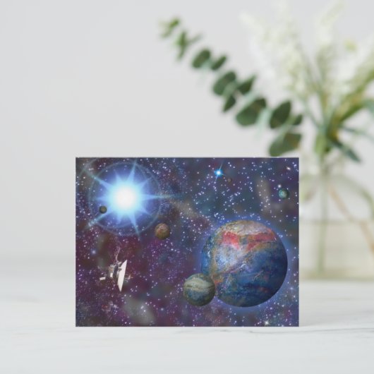 Ferngalaxie Postkarte (Stehend Vorderseite)