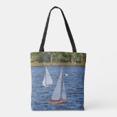 Ferngesteuerte Segelboote im Wasser Tasche (Rückseite)