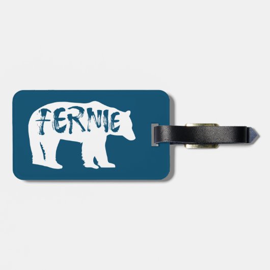 Fernie British Columbia Bear Gepäckanhänger (Rückseite horizontal)