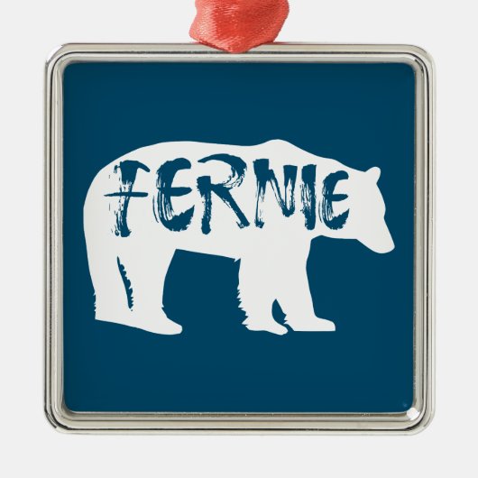 Fernie British Columbia Bear Ornament Aus Metall (Vorne)