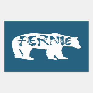 Fernie British Columbia Bear Rechteckiger Aufkleber
