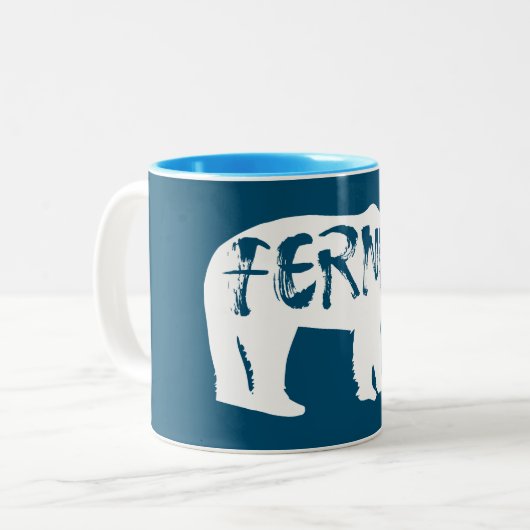 Fernie British Columbia Bear Zweifarbige Tasse (Vorderseite Links)