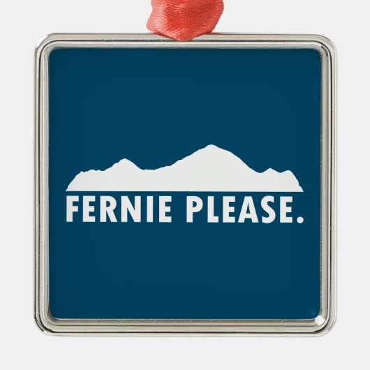 Fernie British Columbia Bitte Ornament Aus Metall (Vorne)