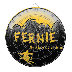 Fernie British Columbia Canada ski Dartscheibe