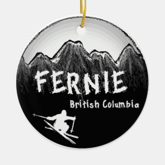 Fernie British Columbia Canada ski Keramik Ornament