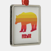 Fernie British Columbia Rainbow Bear Ornament Aus Metall (Rechts)