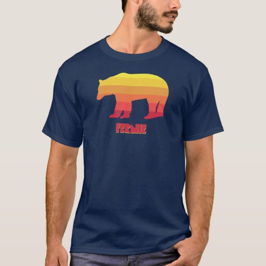 Fernie British Columbia Rainbow Bear T-Shirt (Vorderseite)