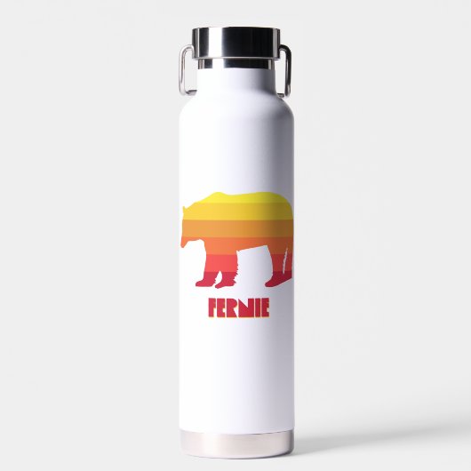 Fernie British Columbia Rainbow Bear Trinkflasche (Vorne)
