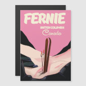 Fernie British Columbia Ski Poster Magnetkarte (Vorne/Hinten)