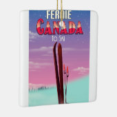 Fernie Canada Ski-Poster. Keramikornament (Rechts)