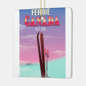 Fernie Canada Ski-Poster. Keramikornament (Links)
