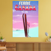 Fernie Canada Ski-Poster. Leinwanddruck (Insitu (Wohnzimmer))