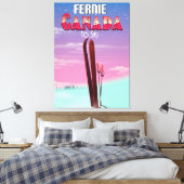 Fernie Canada Ski-Poster. Leinwanddruck (Insitu (Schlafzimmer))