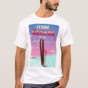 Fernie Canada Ski-Poster. T-Shirt