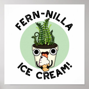 Fernilla Ice Cream Funny Ice Pflanze Pub Poster