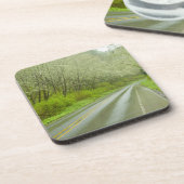 Fernlandstraße durch Wald Untersetzer (Linke Seite)