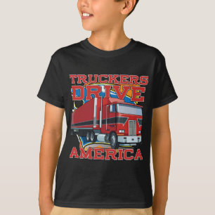 Fernlastfahrer-Antrieb Amerika T-Shirt