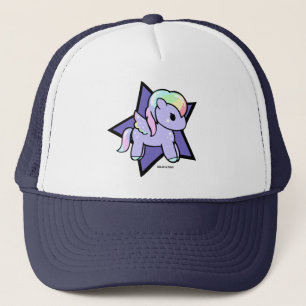 Fernlastfahrer-Hut Dolce des Regenbogen-Pony- u. Truckerkappe
