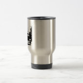 Fernlastfahrer-schwarze Silhouette-Kaffee-Tasse Reisebecher (Mittel)