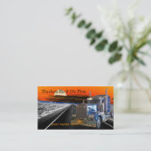 Fernlastfahrer tun es rechtzeitig machen eine visitenkarte (Stehend Vorderseite)