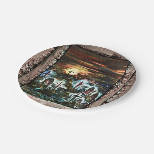 Fernlicht Pappteller (Schrägansicht)