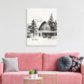 Fernrohrskizze II Leinwanddruck (Insitu (Wohnzimmer))