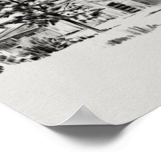 Fernrohrskizze II Poster (Ecke)