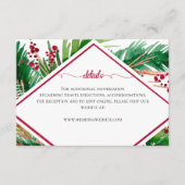 Ferns and Berries Winter Wedding Begleitkarte (Vorderseite)