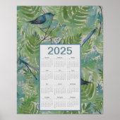 Ferns Birds Calendar 2025 Poster (Vorne)