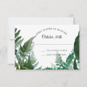 Ferns Forest Foliage Leaf Greenerity UAWG Wedding Einladung (Vorderseite)