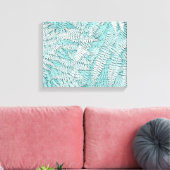Ferns in Aqua Leinwanddruck (Insitu (Wohnzimmer))