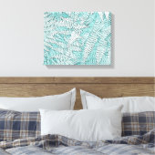 Ferns in Aqua Leinwanddruck (Insitu (Schlafzimmer))