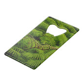 Ferns - Kunstfotografie Geldbeutel Flaschenöffner (Vorderseite Schrägansicht)