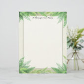 Ferns on a Frame Stationery Paper Briefbogen (Stehend Vorderseite)