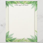 Ferns on a Frame Stationery Paper Briefbogen (Vorderseite)