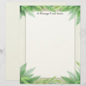 Ferns on a Frame Stationery Paper Briefbogen (Vorne/Hinten)